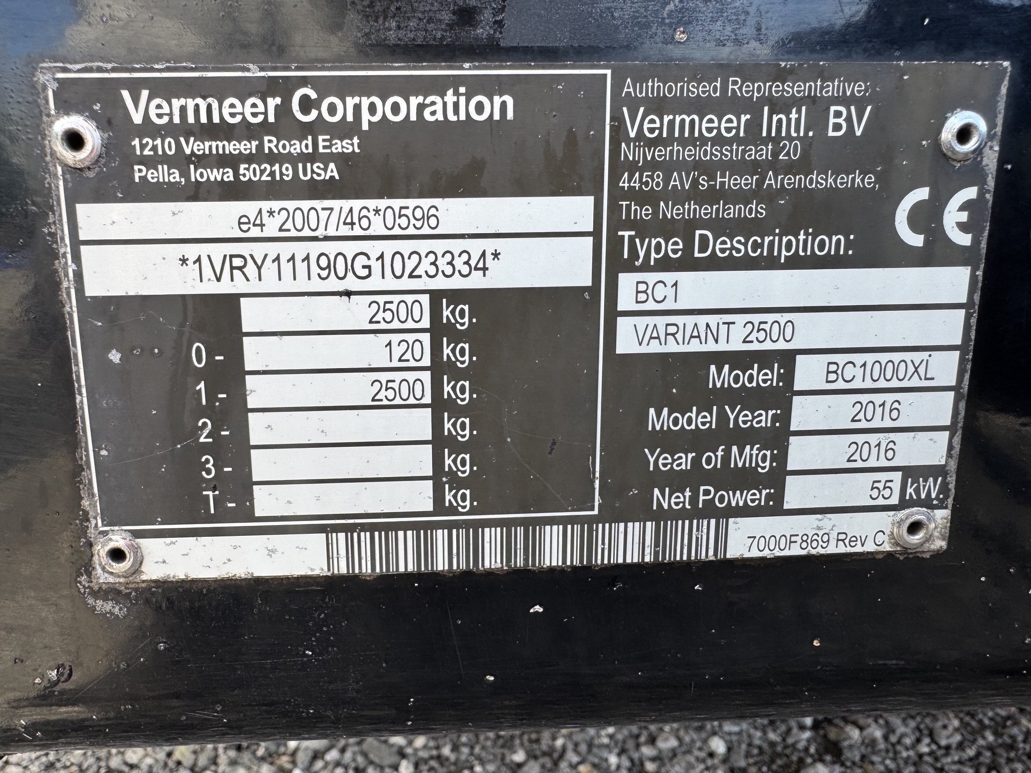 Vermeer BC1000 XL Wood Chipper